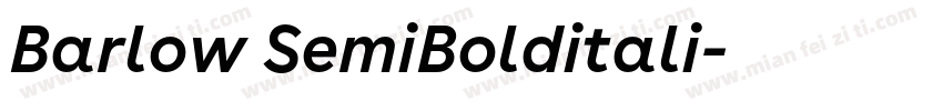 Barlow SemiBolditali字体转换